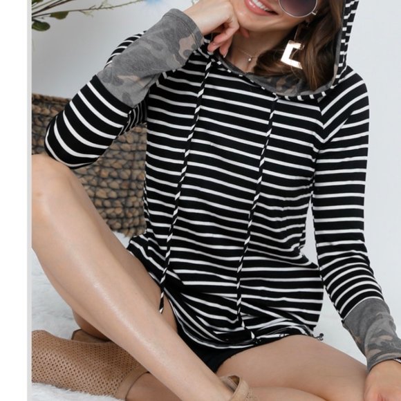 Camo Striped Long Sleeve Shirt - Picture 1 of 1